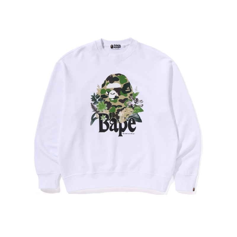Bape A BATHING APE Men’s Camo Floral Ape Crewneck Sweatshirt. 0ZXSWM113310M 圖 4