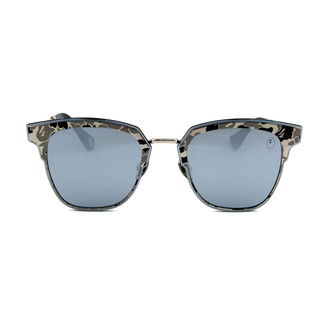 Lookbook Bape A BATHING APE 金属防紫外线椭圆太阳镜 男女通用复古不锈钢款式。 BS13010