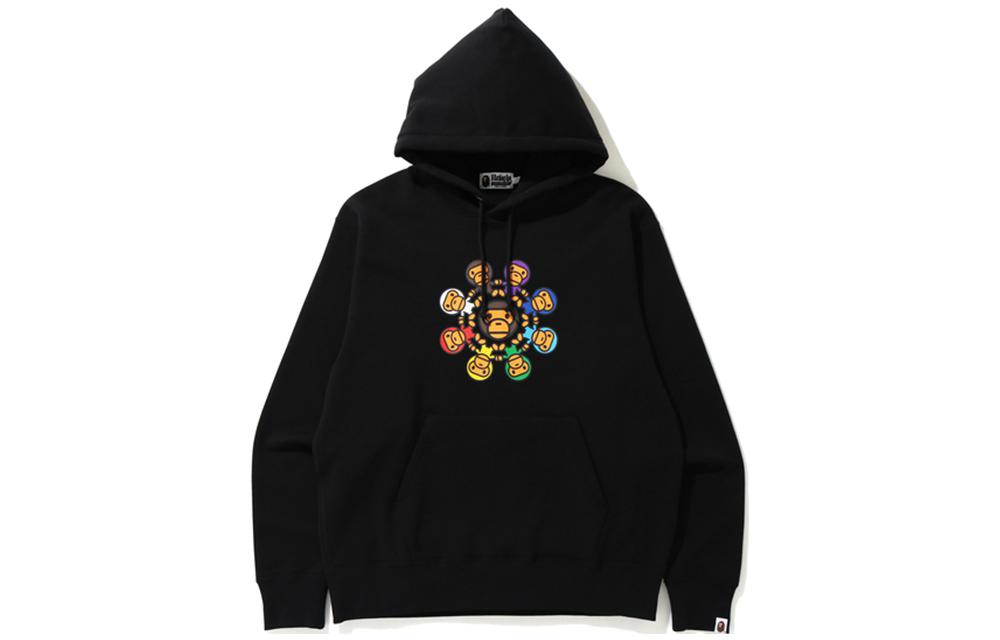 Bape A BATHING APE MILO Colorful Print Hoodie Black (). 0ZXSWM114001G 圖 2