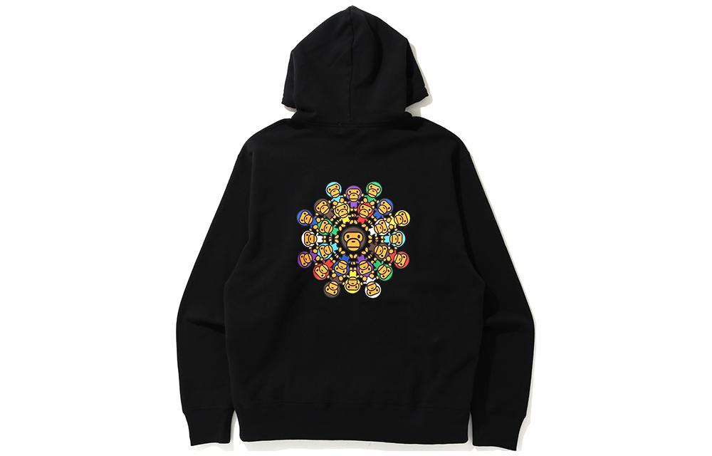 Bape A BATHING APE MILO Colorful Print Hoodie Black (). 0ZXSWM114001G 圖 3