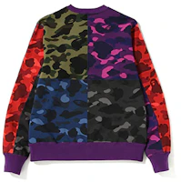 Lookbook Bape A BATHING APE 拼接迷彩鯊魚瘋狂寬版衛衣 多色 男女款 圓領上衣 BAPE-SS19-14