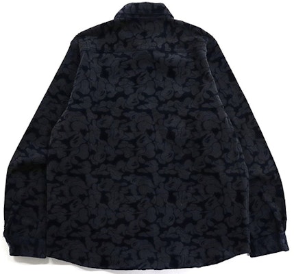 Bape A BATHING APE 海軍藍迷彩燈芯絨長袖工作襯衫 1H80-131-002 Lookbook Bape A BATHING APE 海軍藍迷彩燈芯絨長袖工作襯衫 1H80-131-002