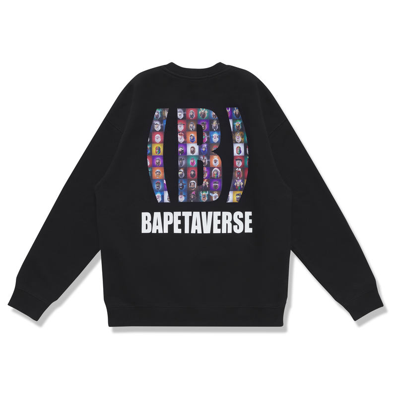 Bape A BATHING APE NFT Ape Universe Logo Crewneck Sweatshirt . 0ZXSWMVSBJP4J