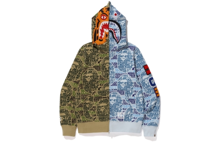 Shop Bape A BATHING APE Shark Hoodie Jaket Camo Tiger 25th Anniversary Biru. 1E70-115-036