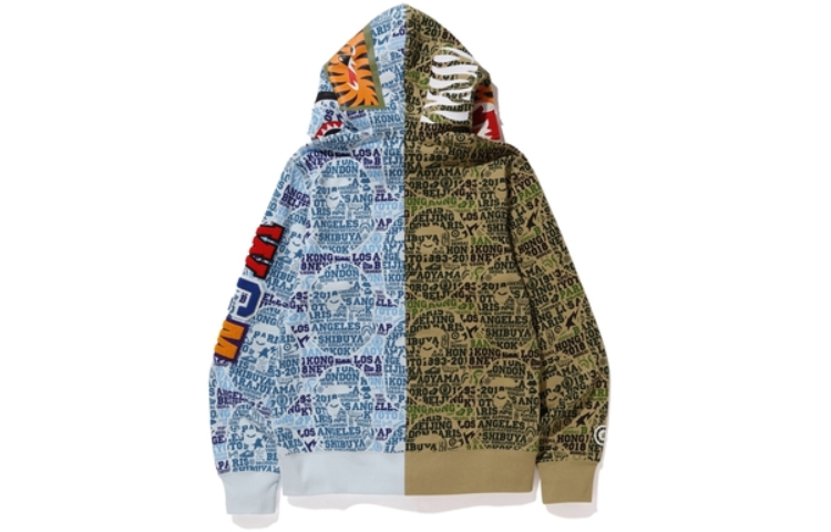 Purchase Bape A BATHING APE Shark Hoodie Jaket Camo Tiger 25th Anniversary Biru. 1E70-115-036