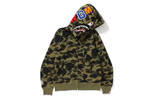 Order Bape A BATHING APE Shark Camo Hoodie Unisex Casual Comfort Series. 1E80-115-022