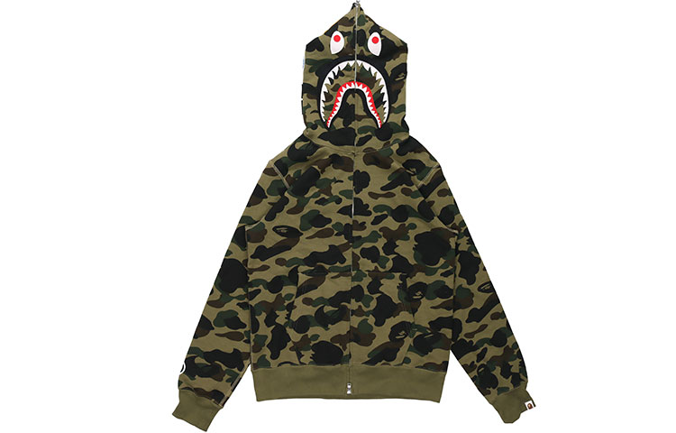 Shop Bape A BATHING APE Shark Camo Hoodie Unisex Casual Comfort Series. 1E80-115-022