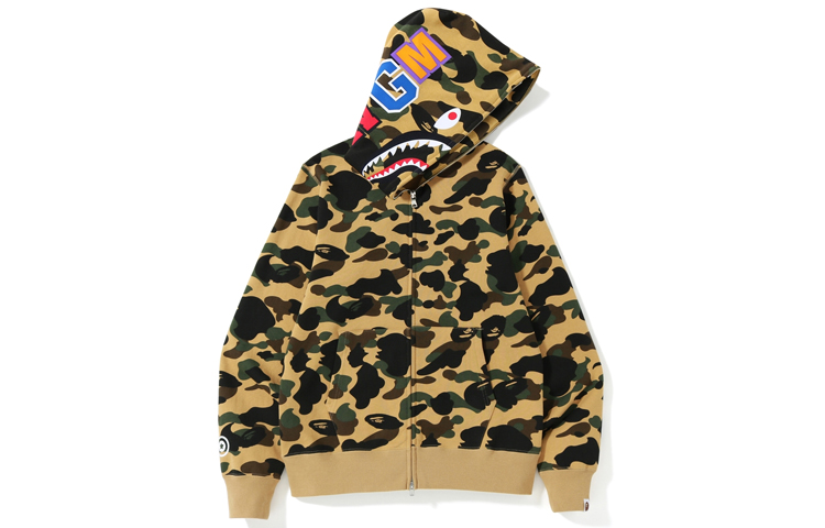 Bape A BATHING APE Shark Camo Hoodie Zip Jacket Mens 001ZPF801001X 圖 4