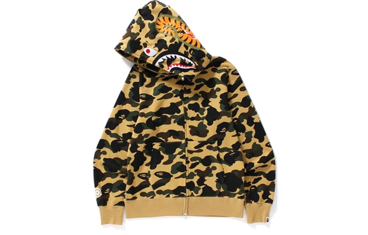 Bape A BATHING APE Shark Camo Hoodie Zip Jacket Mens 001ZPF801001X 圖 5