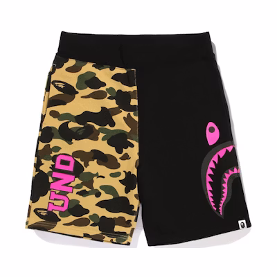 Bape A BATHING APE Shark Camo Paneled Shorts Unisex Casual Style. TBD-BAPE-16