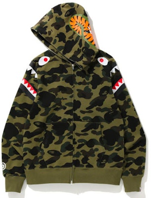 Bape A BATHING APE Shark Camo Hoodie Jaket Cetakan. OZXSWM15012XD Lookbook Bape A BATHING APE Shark Camo Hoodie Jaket Cetakan. OZXSWM15012XD
