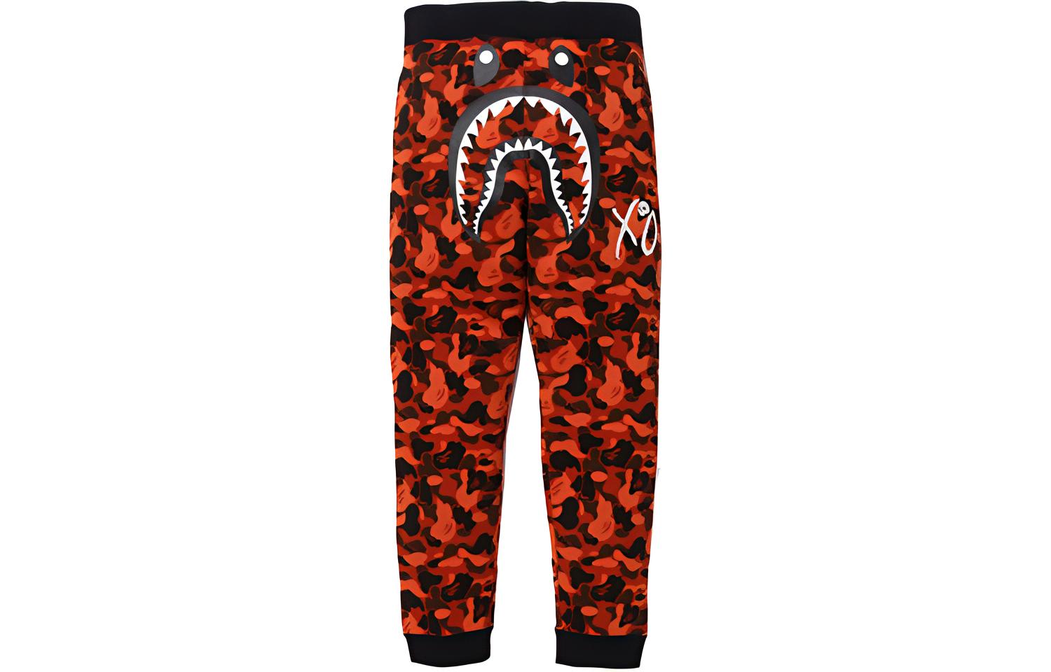 Bape A BATHING APE Shark Camo Print Knit Sweatpants . 1F73-152-923