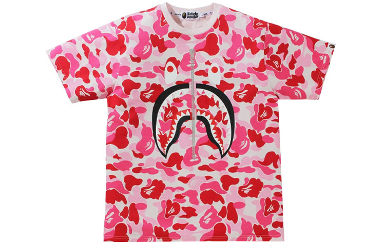 Bape A BATHING APE Shark Camo Print Short Sleeve T-Shirt Mens. 1H80-109-019 圖 7