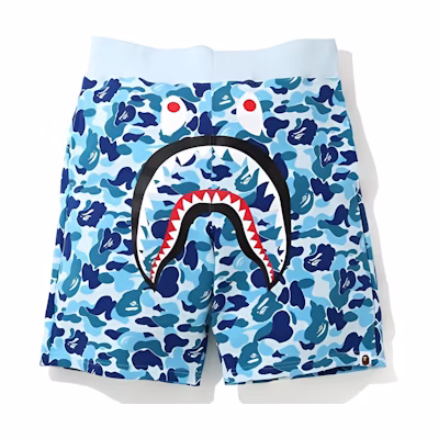 Bape A BATHING APE Shark Camo Shorts Unisex - Blue. 1G30-153-002
