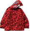 Order Bape A BATHING APE Shark Camo Jaket Hooded Down Ski. 1I30-144-002