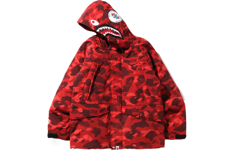 Lookbook Bape A BATHING APE Shark Camo Jaket Hooded Down Ski. 1I30-144-002