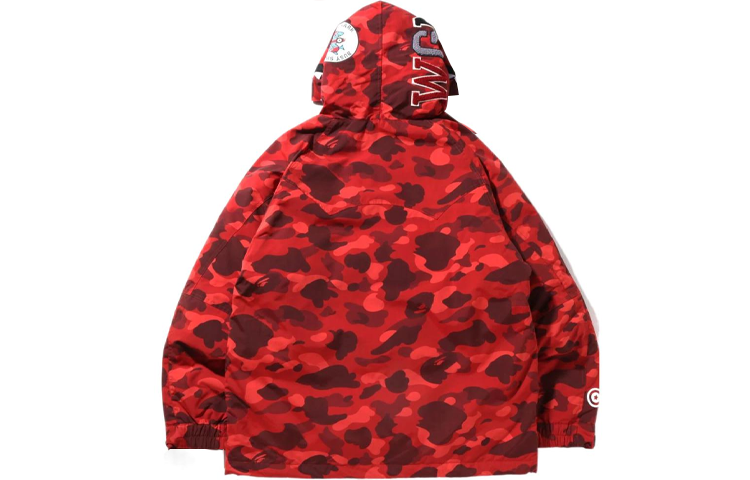 Shop Bape A BATHING APE Shark Camo Jaket Hooded Down Ski. 1I30-144-002