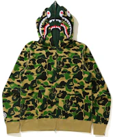 Bape A BATHING APE Shark Camo Zip Hoodie Loose Fit Sweatshirt - Fall Edition. 1H30-115-018 Bape A BATHING APE Shark Camo Zip Hoodie Loose Fit Sweatshirt - Fall Edition. 1H30-115-018