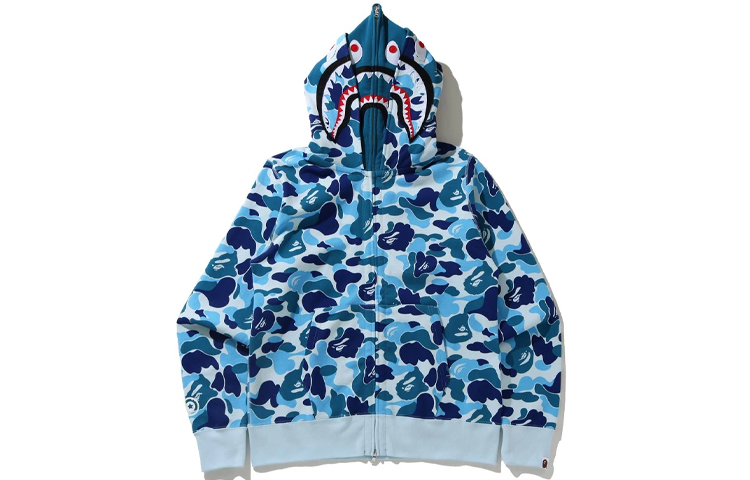 Bape A BATHING APE Shark Camo Zip Hoodie  Loose Fit Sweatshirt - Fall Edition. 1H30-115-018 圖 2