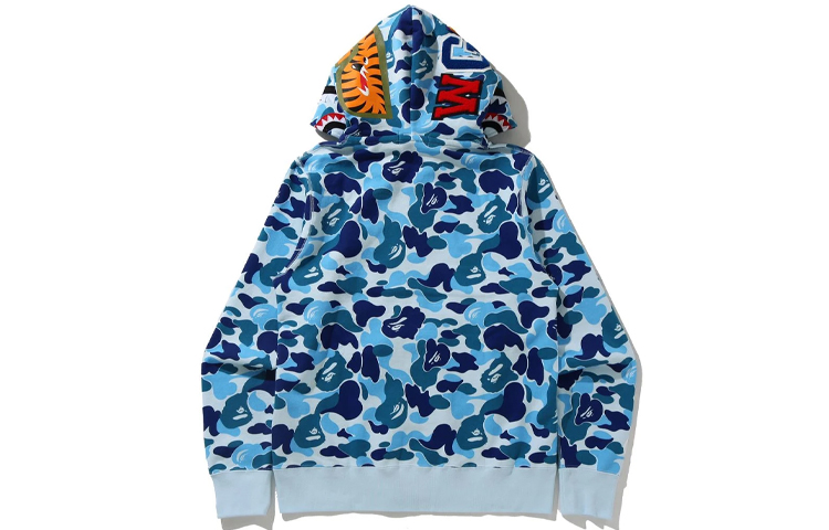 Bape A BATHING APE Shark Camo Zip Hoodie  Loose Fit Sweatshirt - Fall Edition. 1H30-115-018 圖 3