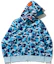 Shop Bape A BATHING APE 鯊魚迷彩連帽外套 寬鬆版 衛衣 - 秋季款 1H30-115-018