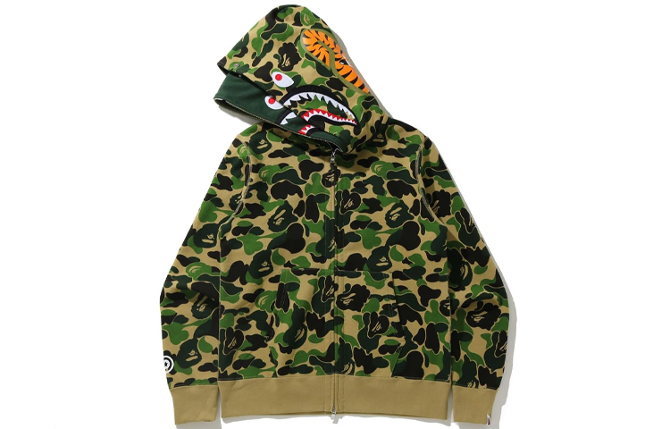 Bape A BATHING APE Shark Camo Zip Hoodie  Loose Fit Sweatshirt - Fall Edition. 1H30-115-018 圖 9