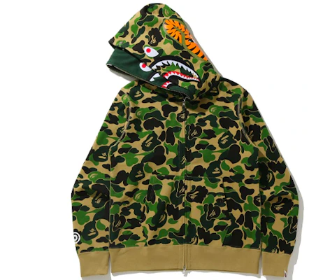 Bape A BATHING APE 鯊魚迷彩連帽外套 寬鬆版 衛衣 - 秋季款 1H30-115-018 1