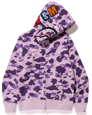 Bape A BATHING APE 鯊魚迷彩拉鍊連帽外套 粉紫 男女皆宜款式。 001ZPD221011X Lookbook Bape A BATHING APE 鯊魚迷彩拉鍊連帽外套 粉紫 男女皆宜款式。 001ZPD221011X