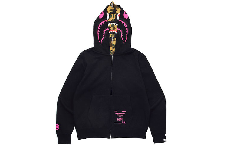 Bape A BATHING APE Shark Camo Zip Hoodie Shanghai Exclusive Unisex. TBD-BAPE-15