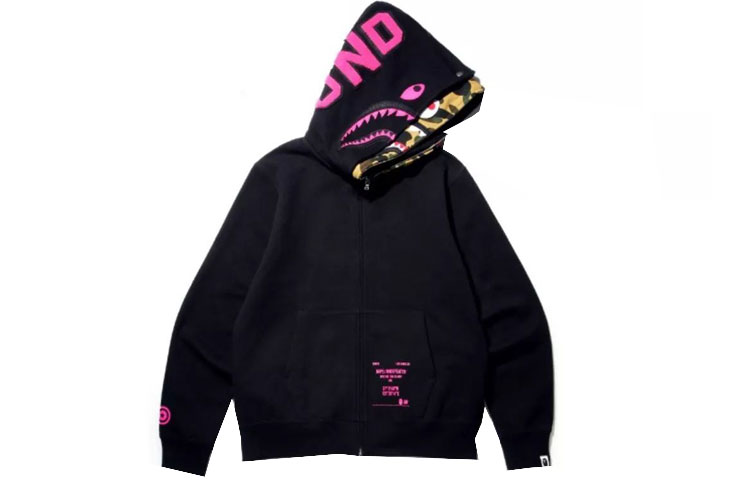 Lookbook Bape A BATHING APE 鲨鱼迷彩连帽拉链衫 上海限定 男女同款 TBD-BAPE-15