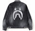 Buy Bape A BATHING APE Shark Denim Jacket Hitam Unisex Jaket Jeans BAPE-SS19-16