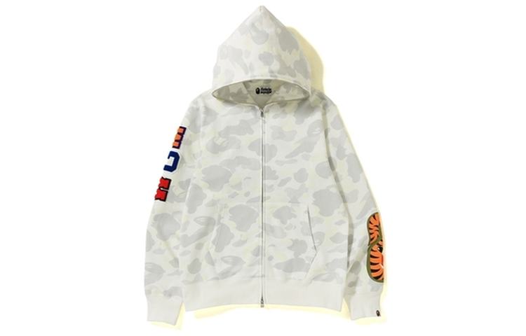 Bape A BATHING APE Shark Glow Zip-Up Hoodie Cartoon Sweatshirt . 1E70-115-019 圖 5