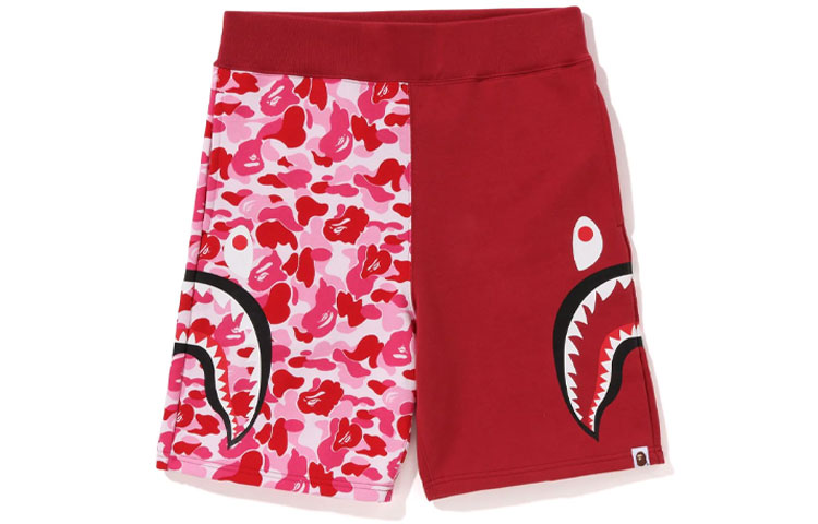 Bape A BATHING APE Shark Graphic Mid-Rise Fitted Shorts - . 1J30-153-016