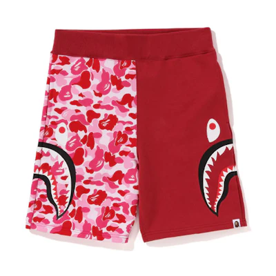 Bape A BATHING APE Shark Graphic Mid-Rise Fitted Shorts - . 1J30-153-016