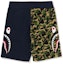 Lookbook Bape 猿人头鲨鱼图案中腰修身短裤 1J30-153-016