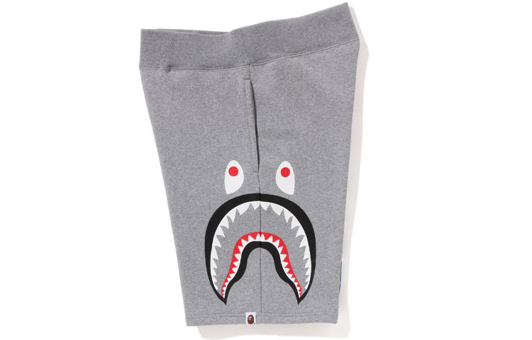 Cheap Bape 猿人头鲨鱼图案中腰修身短裤 1J30-153-016