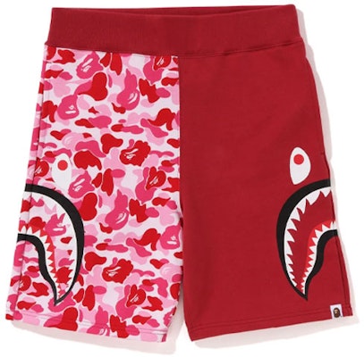 Bape 猿人头鲨鱼图案中腰修身短裤 1J30-153-016 2