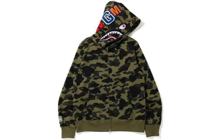 Bape A BATHING APE Shark Hoodie Full-Zip Sweatshirt for Men. 1H20-115-009