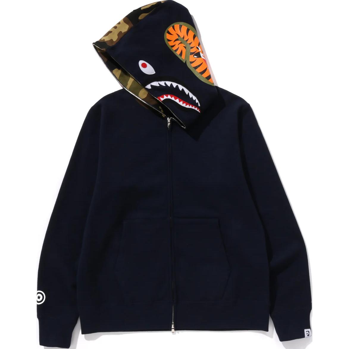 Bape A BATHING APE Shark Logo Hoodie with Kangaroo Pocket Unisex. 0ZXSWM115005N 圖 12