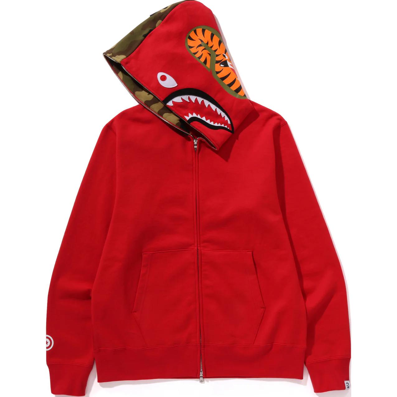 Bape A BATHING APE Shark Logo Hoodie with Kangaroo Pocket Unisex. 0ZXSWM115005N 圖 21