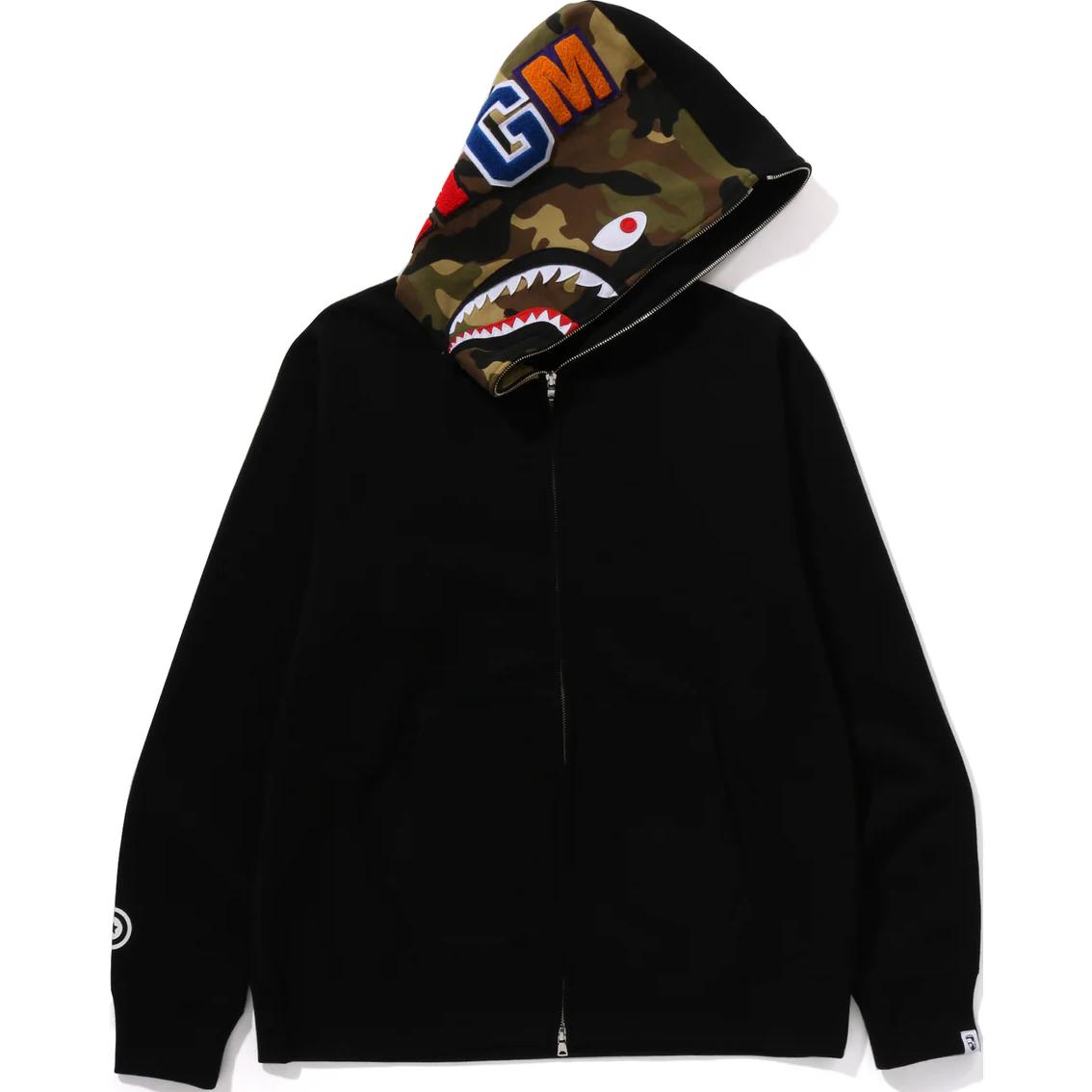 Bape A BATHING APE Shark Logo Hoodie with Kangaroo Pocket Unisex. 0ZXSWM115005N 圖 3