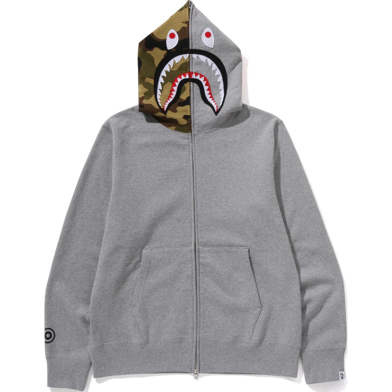 Bape A BATHING APE Shark Logo Hoodie with Kangaroo Pocket Unisex. 0ZXSWM115005N 圖 6