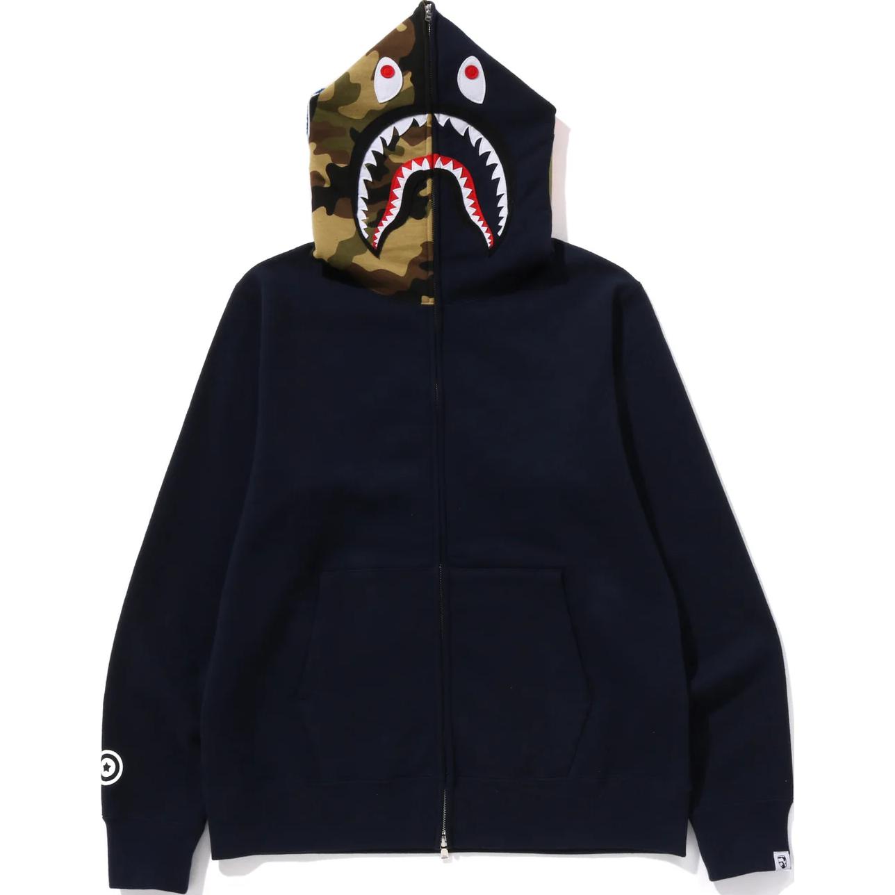 Bape A BATHING APE Shark Logo Hoodie with Kangaroo Pocket Unisex. 0ZXSWM115005N 圖 10
