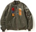 Order Bape A BATHING APE 鯊魚刺繡 WGM 標誌 MA-1 軍綠色飛行夾克外套 TBD-BAPE-5