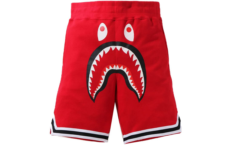 Shop Bape A BATHING APE Shark Print  Breathable Basketball Shorts. 1H30-153-015