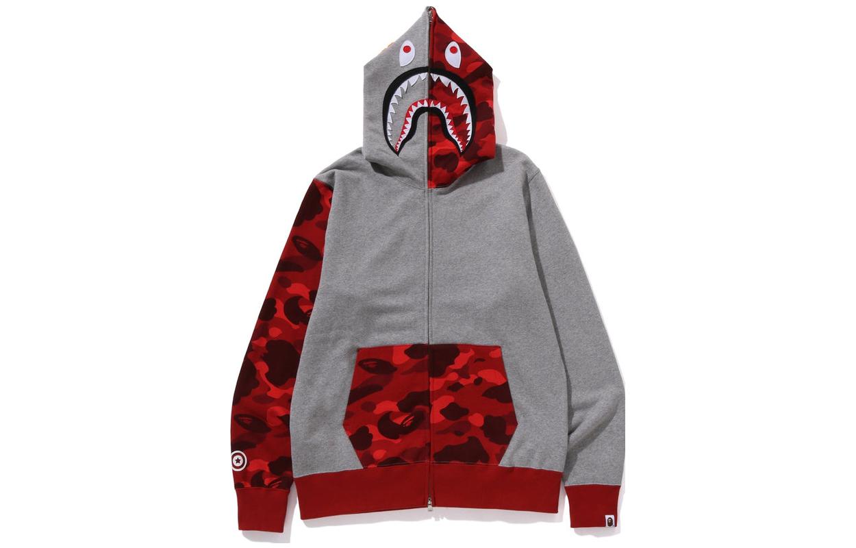 Bape A BATHING APE Shark Print Hoodie Jacket Unisex. 1J80-115-010 圖 2