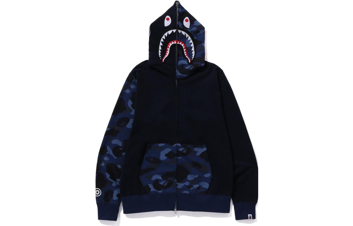 Bape A BATHING APE Shark Print Hoodie Jacket Unisex. 1J80-115-010 圖 3
