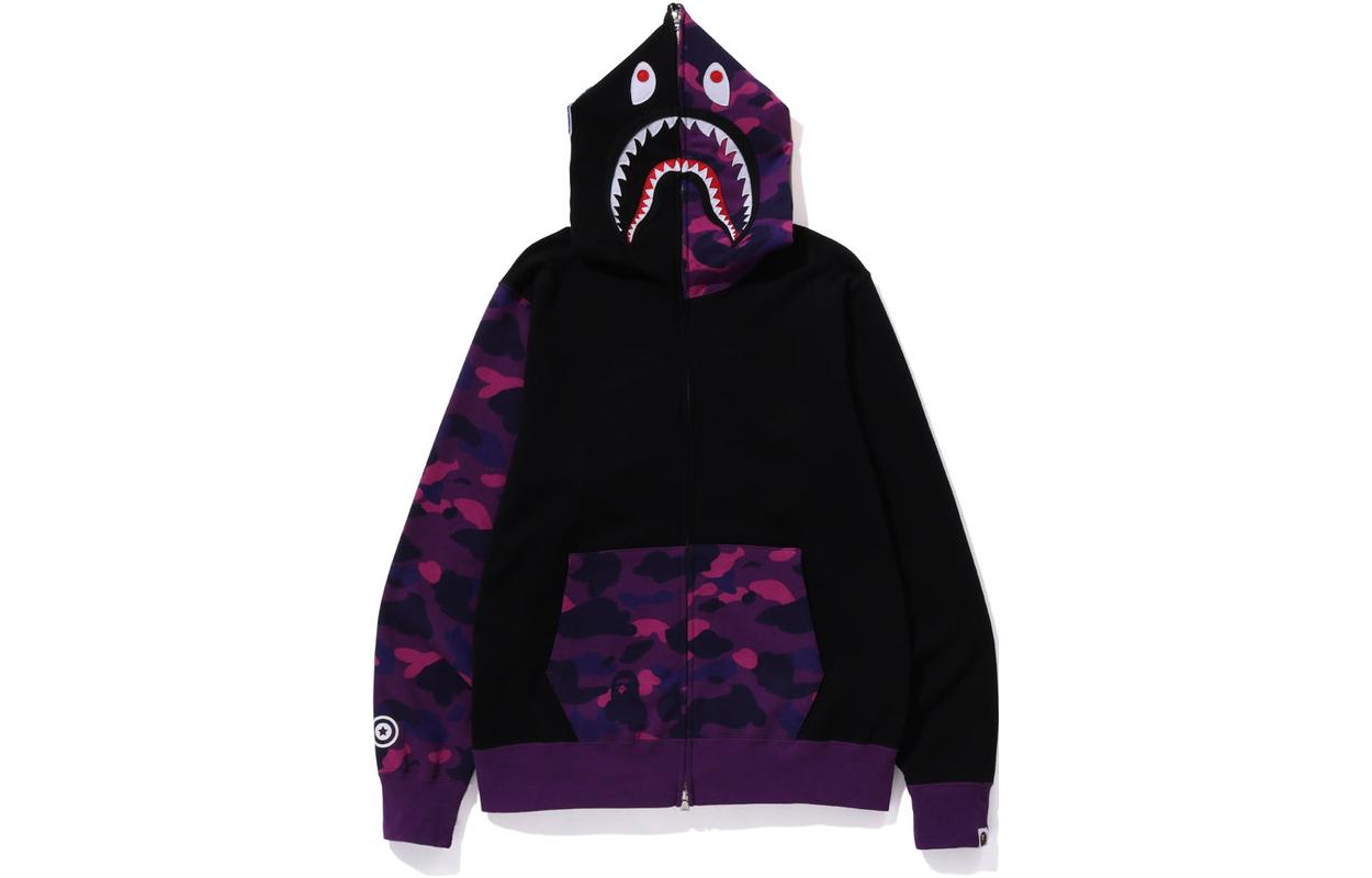 Bape A BATHING APE Shark Print Hoodie Jacket Unisex. 1J80-115-010 圖 4