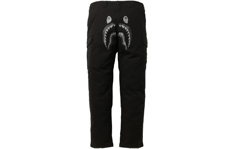 Bape A BATHING APE Shark Print Multi-Pocket Casual Cargo Pants Men 1G80-152-010
