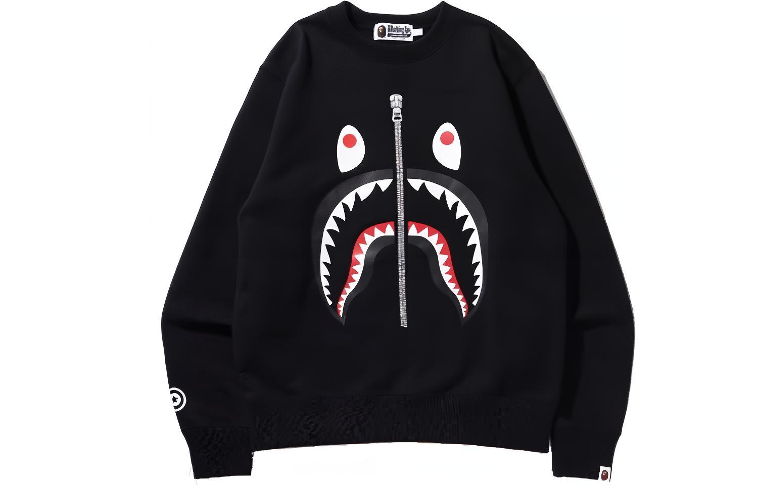 Bape A BATHING APE Shark Print Pullover Hoodie . 0ZXSWM113013I